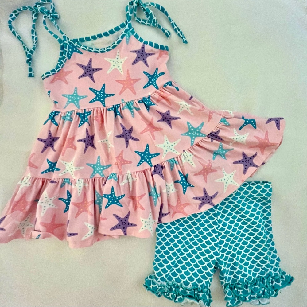 Eleanor Rose Mermaid Shorts Set
